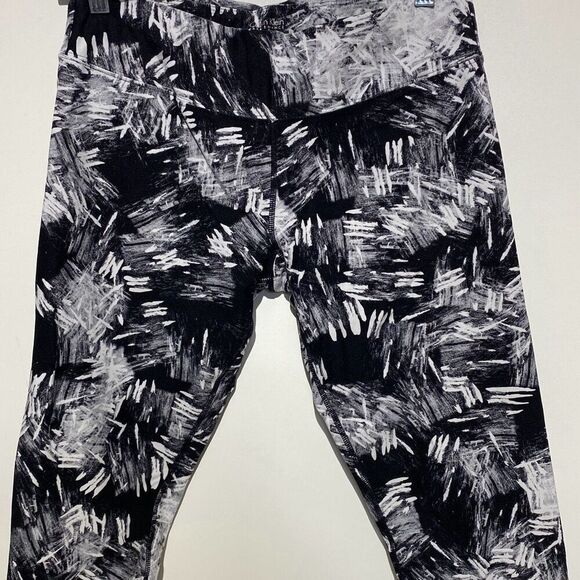 Calvin Klein Women's White Black Quick Dry Performance Leggings Size Large - Picture 1 of 8